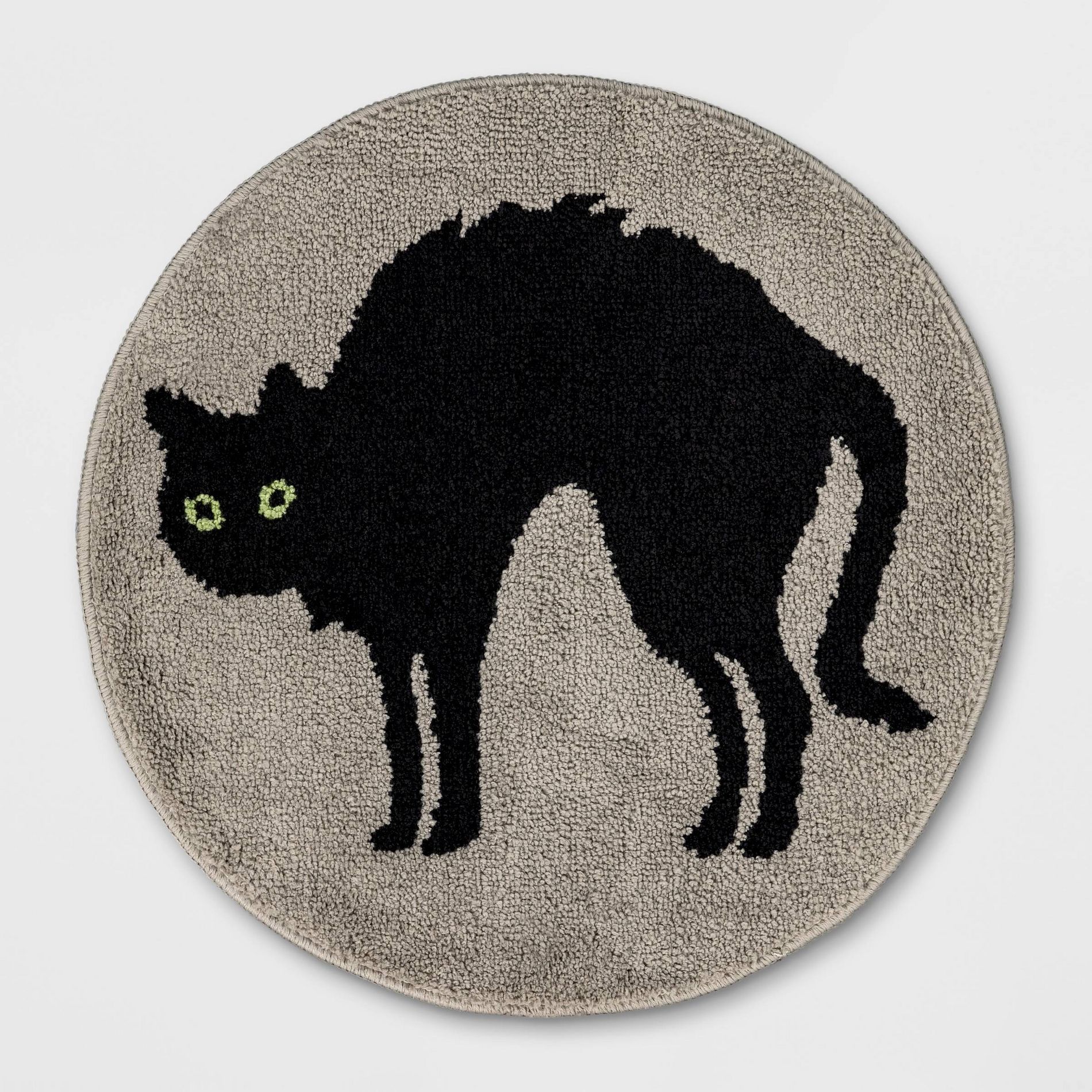 22" Halloween Round Black Cat Bath Rug - Hyde and EEK! Boutique™