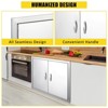 Outdoor Kitchen Cabinet Doors, Stainless Steel Double Wall with Vent Panel - Magnetic Closure for Grill Islands - 4 of 4