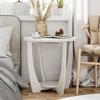 JIONJOY Vintage French Country Round End Table with Storage Shelf - 3 of 3
