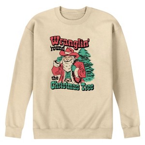 Men's - Instant Message - Wranglin Around The Tree Graphic Fleece Sweatshirt - 1 of 4
