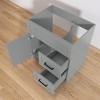 Bath Vanity Cabinet without Top 30 in. W x 21.5 in. D x 33.5 in. H Gray Bathroom Vanity with Black Handle - 4 of 4