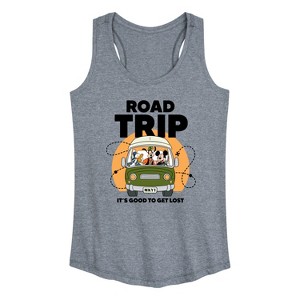 Women's - Disney - Group Good To Get Lost Van Graphic Racerback Tank - 1 of 4