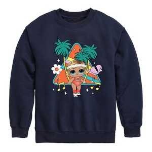Boys' - LOL Surprise! - Boogie Babe Palm Trees Graphic Long Sleeve Fleece Sweatshirt - 1 of 4