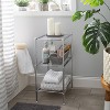 3 Tier Metro Collection Shelf Gray - Organize It All: Chrome Steel Bathroom Towel Storage Cabinet with 3 Shelves - image 3 of 4