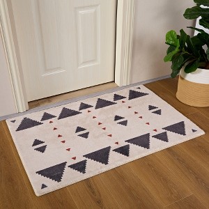 VECELO Front Door Mat Welcome Mat, Absorbent Muddy Kitchen Rugs, Non-Slip Rubber Backing Doormat - 1 of 4