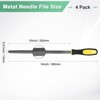 Unique Bargains Triangular Metal File High Carbon Steel PVC Grip Handle Hand Files - 3 of 4