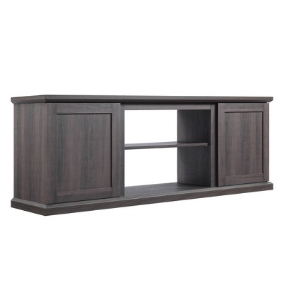 Franklin 60" Dark Brown Wood TV Stand with Cabinets