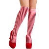 HalloweenCostumes.com One Size Fits Most Women  Red and White Knee Length Striped Witch Socks, Red/White - 2 of 3