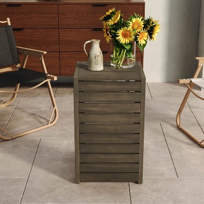 MAYEERTY Fashionable Modern Wood End Table Side Table with Storage¡ê?Gray