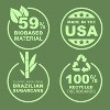 Samsill Plant-Based 3 Inch Durable Round Ring, Made in USA, View Binder, Eco-Friendly, USDA Certified Biobased, 4 Pack, Fashion Assortment - 4 of 4