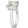 EVERLY JEWELRY | Sterling Silver 3 3/4 CT TGW Square Green Quartz and Sky Blue Topaz Ring - 2 of 4
