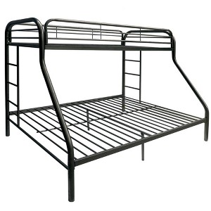 Acme Furniture 78"Twin/Full Bunk Bed Tritan Loft and Bunk Bed Black: Metal Frame, No Box Spring Needed - 1 of 4