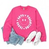 Simply Sage Market Women's Graphic Sweatshirt Peace Love Valentine Smiley - 3 of 4
