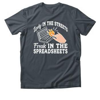 Link Graphic T-Shirt Funny Saying Sarcastic Humor Retro Adult Short Sleeve T-Shirt -  Lady In The Streets Freak In The Spreadsheets