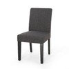 Upholstered Contemporary Armless Dining Chairs – Set of 2 Accent Side Leisure Chairs with Rubberwood Legs -Christopher Knight Home Wingback Chairs - 4 of 4