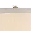 Possini Euro Design Karen 36" Tall Large Mid Century Modern End Table Lamps Set of 2 Dark Gold Glass Living Room Bedroom Bedside Off-White Shade - 3 of 4
