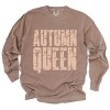 Autumn Queen Block Distressed - Women's Garment Dyed Long Sleeve Graphic T-Shirt - 2 of 4