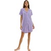 Derek Heart Woman's Lushluxe 36" Notched Collar Nightgown (Juniors & Women) - 4 of 4