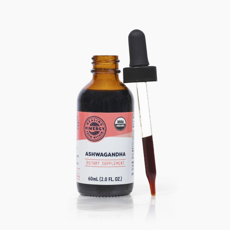 Vimergy USDA Organic Ashwagandha Liquid Extract, Trial Size - 30 Servings, 1 of 12