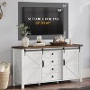 AMERLIFE 60" Sideboard Buffet Cabinet with Sliding Barn Doors - 2 of 2