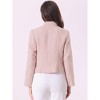 INSPIRE CHIC Women's Plaid Tweed Long Sleeve Button Down Work Office Short Jacket - 4 of 4