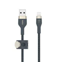 Belkin BoostCharge Pro Flex USB-A Cable with Lightning Connector Cable + Strap 