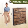 Aoibox Tall Dresser for Bedroom Fabric Storage Tower with 11 Drawers Sturdy Steel Frame Wooden Top Organizer Cabinet - 3 of 4