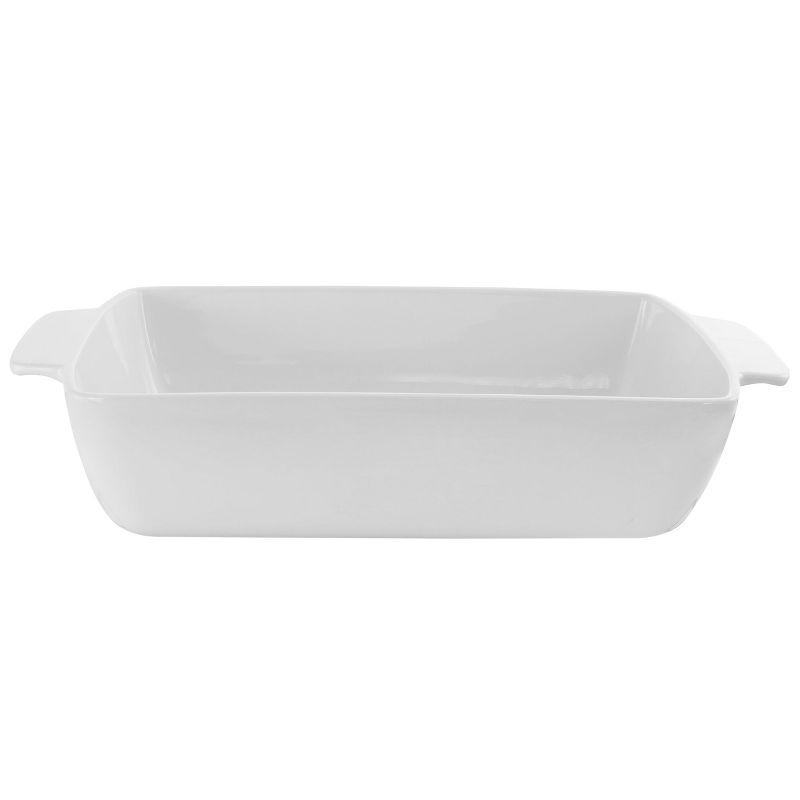 Gibson Elite 2 Piece Rectangle 15.5 Inch Stoneware Bakeware with Metal Rack, 2 of 9