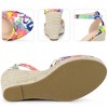 Perphy Women's Platform Espadrilles Closed Toe Buckle Strap Wedges Heel Sandals - 3 of 4