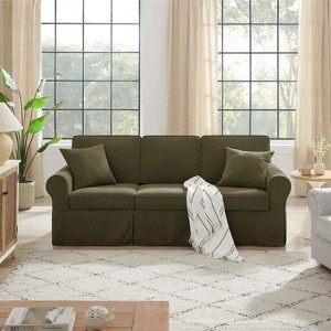 MINIMORE Modern Style 87.4"W Fiona 3Seater Sliper Cover Classic Sofa - 1 of 4