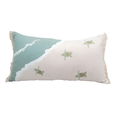 RightSide Designs Turtle Migration Indoor Cotton Lumbar Throw Pillow