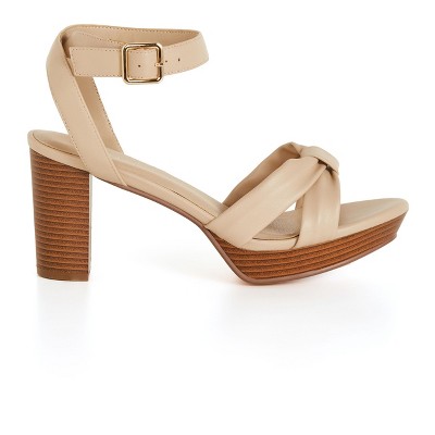 Women's Plus Size WIDE FIT Leah Platform - tan | CITY CHIC