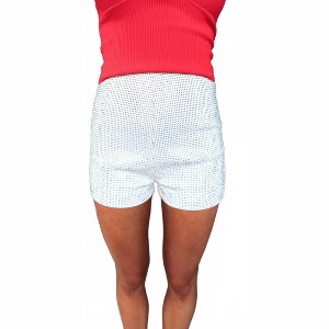 Women's Rhinestone Studded Shorts - TCEC - 1 of 2