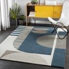 Hauteloom Brooklyn Black&White Modern Wool Rug - 2 of 4