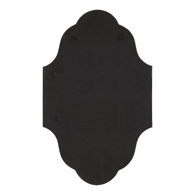 Rowla Black Scalloped Full Length Wall Mirror