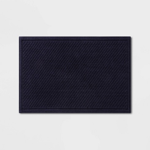 30 X21 Performance Solid Bath Mat Navy Blue Threshold Target