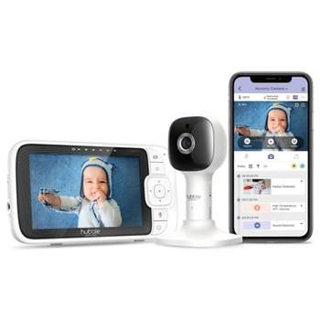 Babysense 5.5” 1080p Full HD Split-Screen Baby Monitor, Video Baby Monitor  with 2 Cameras and Audio, 6-Color RGB Night Light, 1000ft Range, Two-Way