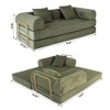 Racxily 2-in-1 Foldable Sofa Bed,75 Inch Folding Boneless Couch Convertible Compressed Sleeper Sofabed, Memory Foam Faux Fur Upholstered Cloud Couch - 4 of 4