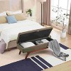 CAVINAS Rectangular Storage Ottoman Bench,Upholstered Ottoman with Solid Wood Feet for Living Room,Bedroom - 4 of 4