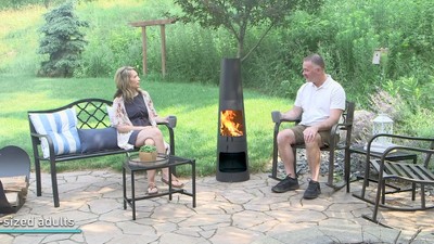 Sunnydaze 50-Inch Black Cast Iron Lattice Outdoor Garden Bench