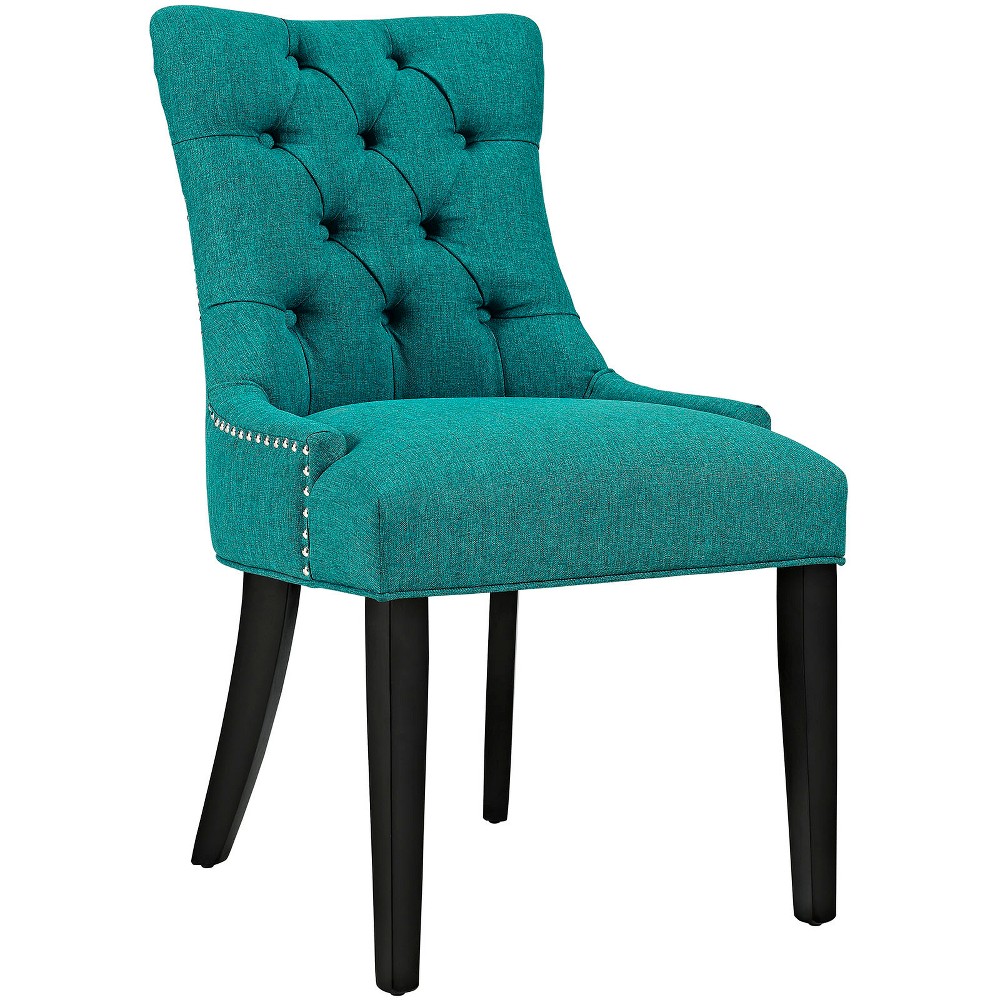 Photos - Dining Table Modway Regent Fabric Dining Chair Teal - : Elegant Tufted Design, Nailhead 