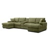 GDFStudio Rye Modern 126" 6-Seater U-Shaped Corduroy Upholstered Sectional Sofa with Console - 4 of 4