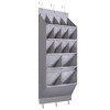 NewHome"16-Pocket Over The Door Shoe Organizer - 5-Tier Hanging Storage Rack for Shoes, Bags, Towels"grey - 3 of 4