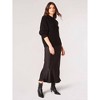 Women's Satin Bias Cut Maxi Skirt - APRICOT - 3 of 4
