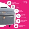 Everything Mary XL 4 Wheel Collapsible Deluxe Rolling Sewing Machine Storage Case, Heather Grey - 4 of 4