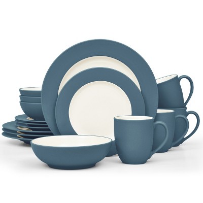 Noritake Colorwave Blue 16-piece Rim Dinnerware Set, Service For 4 : Target