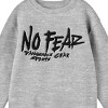 No Fear Floating Flame Graphic Crew Neck Long Sleeve Athletic Heather Youth Sweatshirt - image 2 of 2