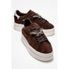 Anda - Brown Suede Leather Buckled Sneakers (Women) | Forever & Always Shoes - 2 of 4