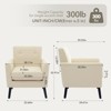 Mid-Century Accent Chair, Modern Upholstered Fabric Accent Armchair, Comfy Upholstered Reading Accent Chairs for Bedroom - 2 of 4