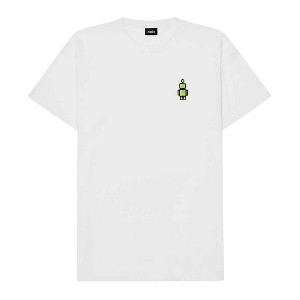 Dalix Robot (Glow in the Dark) Embroidered Relaxed Heavy Soft Cotton T Shirt Mens - 1 of 4